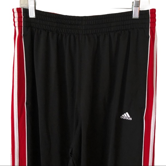 black and red adidas sweatpants